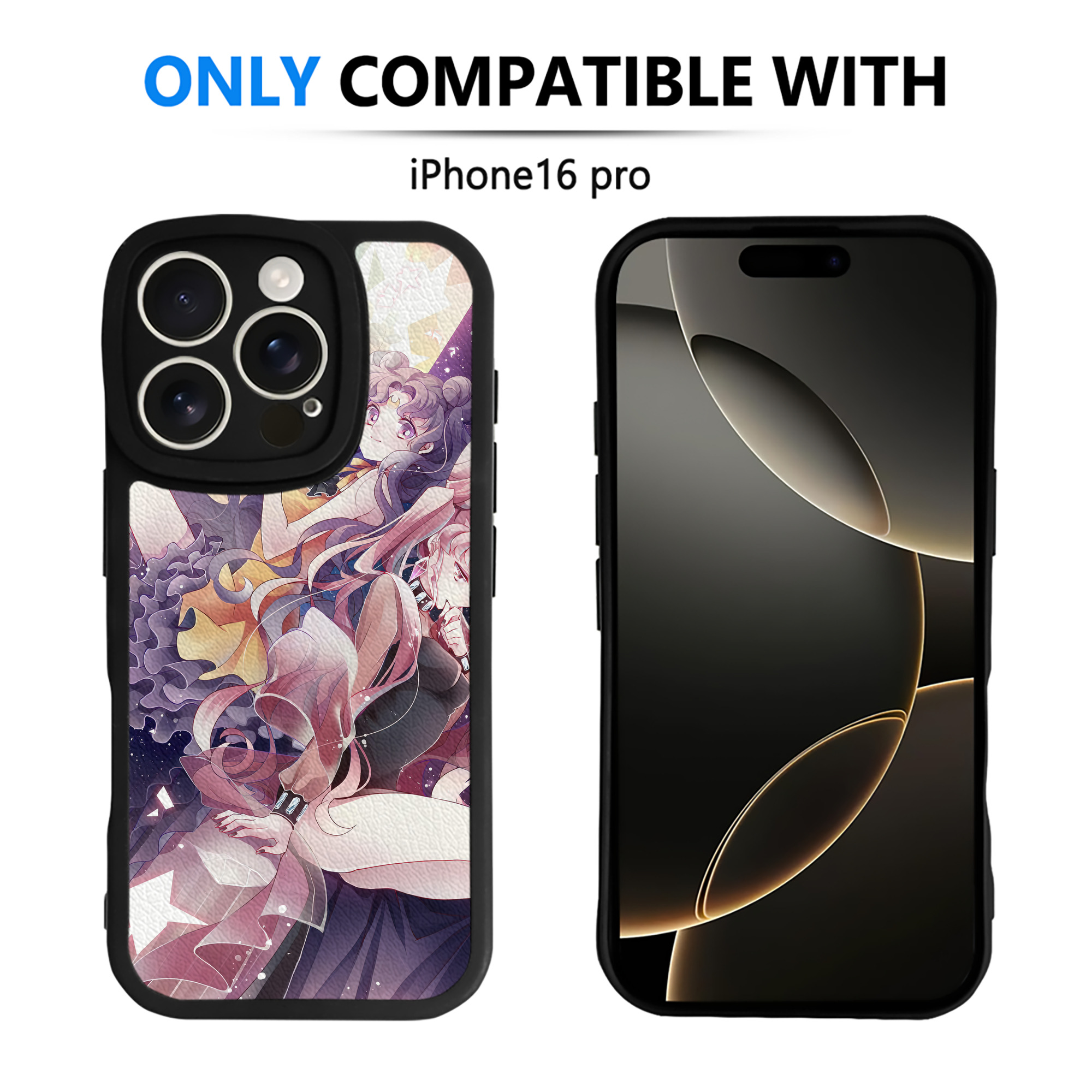 （画像用） 美少女戦士セーラームーン Sailor Moon 【iPhone 16シリーズ対応】シリコンスマホケース（レザー調） 材質：シリコン